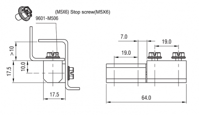 Петля боковая 4422 SUS316