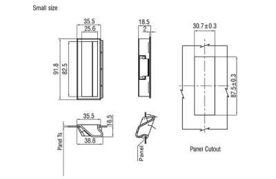 Ручка для боковых панелей 6612 малая