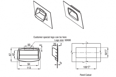  Ручка для боковых панелей 6614