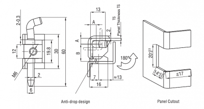 Петля угловая 4610