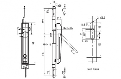 Замок с механизмом тяг 2256