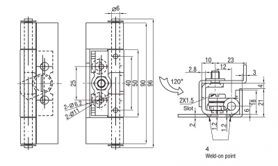Петля потайная 4818