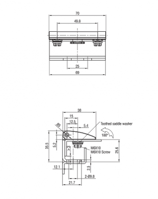 Петля угловая 4656