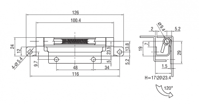 Петля потайная 4820