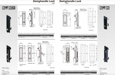 Замок с поворотной ручкой 2402