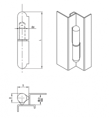 Петля угловая 4832