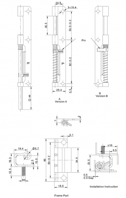 Петля потайная 4842