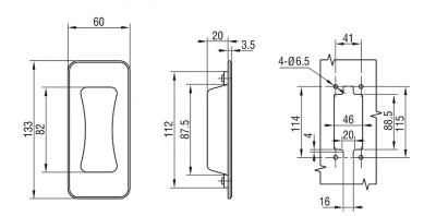  Ручка для боковых панелей 6616