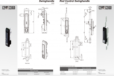 Замок с механизмом тяг 2234