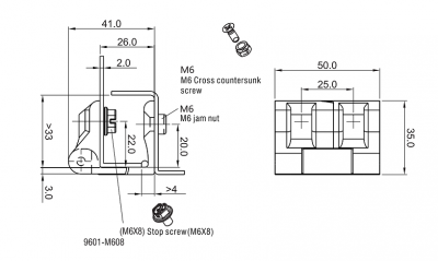 Петля угловая 4652