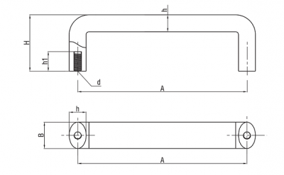 Ручка для шкафа 6408
