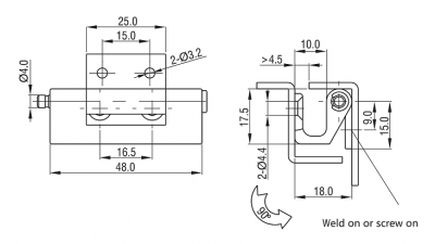 Петля боковая 4822