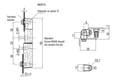 Петля боковая 4416