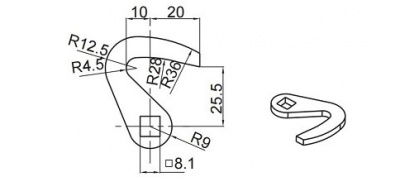 Ригель для замка 1701