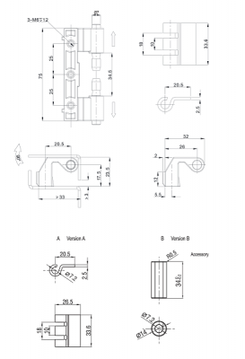 Петля потайная 4802