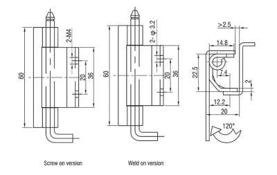 Петля потайная 4812