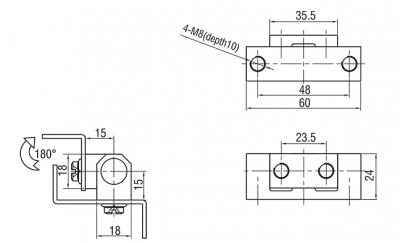 Петля угловая 4634
