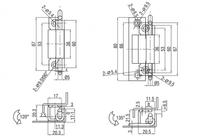 Петля потайная 4814