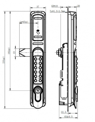 Электронный замок-ручка пульт дистанционного управления, отпечаток пальца, Bluetooth, QR-код