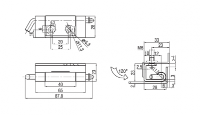 Петля потайная 4816 SUS304