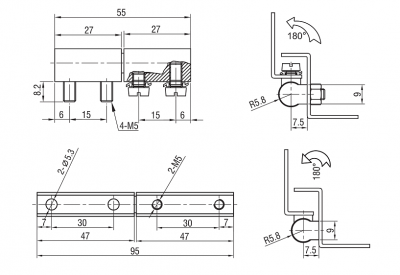 Петля боковая 4408