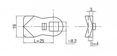 Ригель для замка 2518