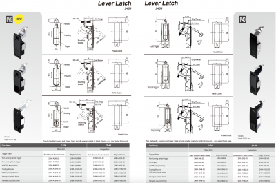 Замок рычаг-защелка 2484