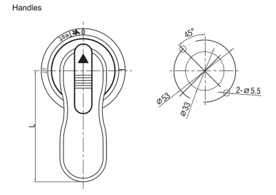 Ручка для шкафа 7002 