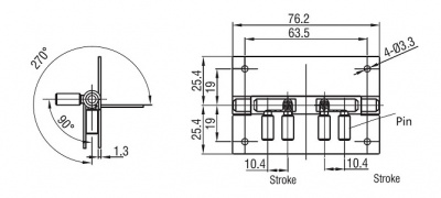 Петля накладная 50,8х76,2 М3 хром 4258