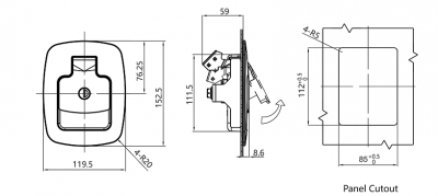 Замок-защелка клавишный 3402