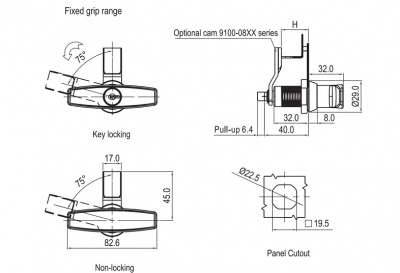 Замок поворотный компрессионный 2878