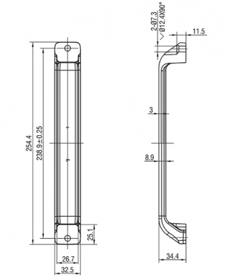  Ручка для боковых панелей 6412