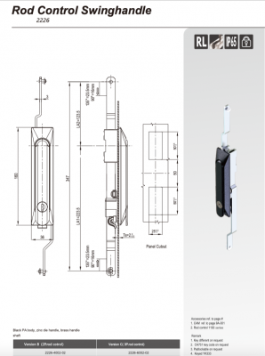 Замок с механизмом тяг 2226