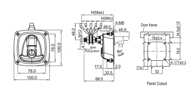 Замок с Т ручкой 3408
