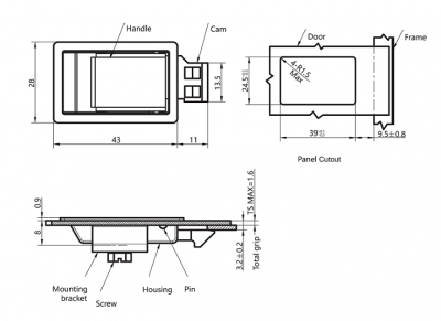 Замок-защелка 3418