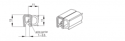 Уплотнитель пазовый 14406