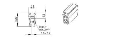 Уплотнитель пазовый 14406