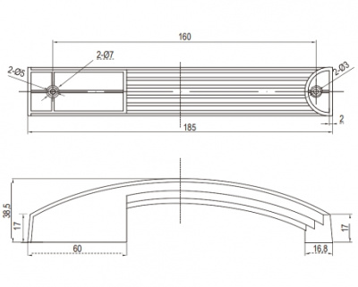 Ручка для шкафа 6404