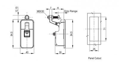 Замок рычаг-защелка 2492