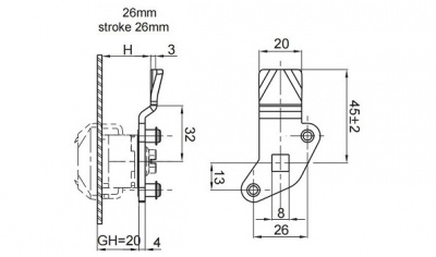 Ригель для замка 9425