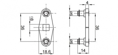 Ригель для замка 3618