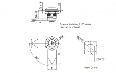 Замок под английский ключ 2802