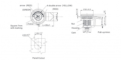 Замок на четверть поворота 2894