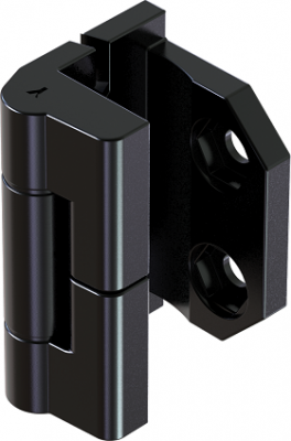 Петля угловая черная 4618