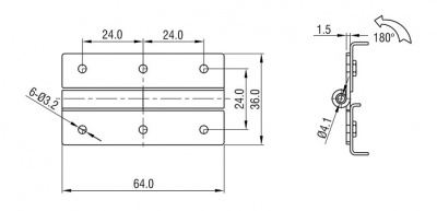 Петля накладная 64х36 М3 4228