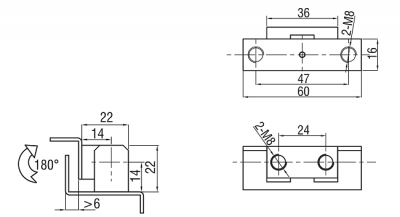 Петля угловая 4634