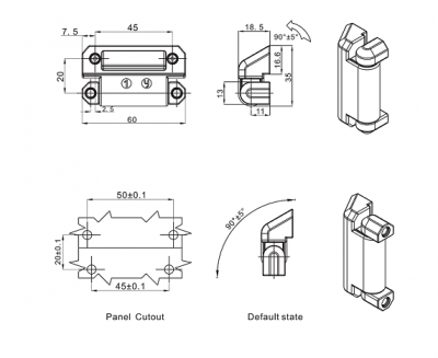 Петля боковая 4676