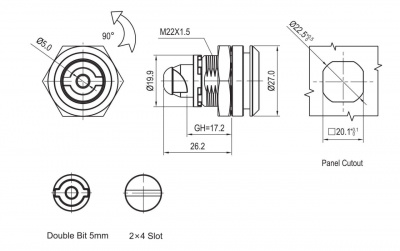 Замок на четверть поворота 2820